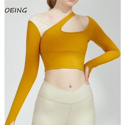 Plus Size Yoga Top Sport Crop Top 2021 Sexy Fashion Casual Long Sleeve Shirt Women Gym Top Women