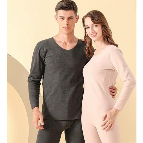 Winter Women Thermal Clothing Cotton Thermal Shirt Men Lovers Underwear Cotton Thermal Underwear Set For Winter Long Johns