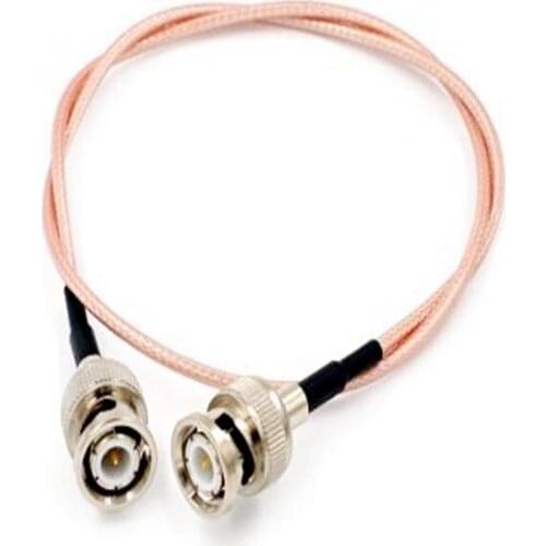 10PCS/Lot BNC Male To BNC Male Pug Connector RF Coaxial Extension Pigtal Cable Silver-Plated RG316 50CM/1M