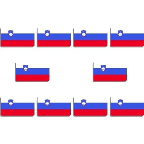 10Pcs Slovenia Flag Brooch Large Lapel Pin For Backpacks Bag Clothes Patriotism Badges