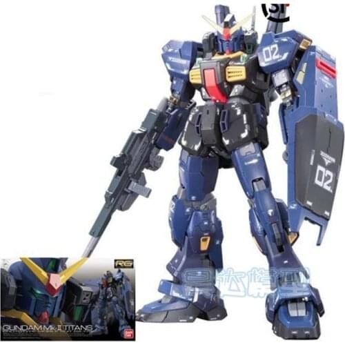 14CM Orignal Bandai RG Gundam 07 1/144 RX-178 MK-2 Mk-II Titans Assembly Action Figureals Brinquedos Model Robot Mobile