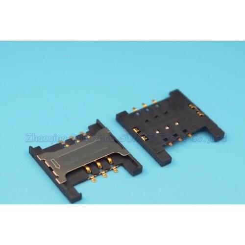 18pcs/lot 6Pin Sim Card Slot holder for ZTE V880 LENOVO A288t A336 A298T,size:16.5*16.5mm