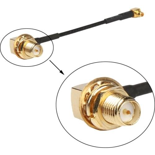 2PCS 100mm 5.8G Video Transmitter Adapter Cable MMCX To Angle SMA Inner Needle Inner Hole for RC FPV Racing Freestyle Drones