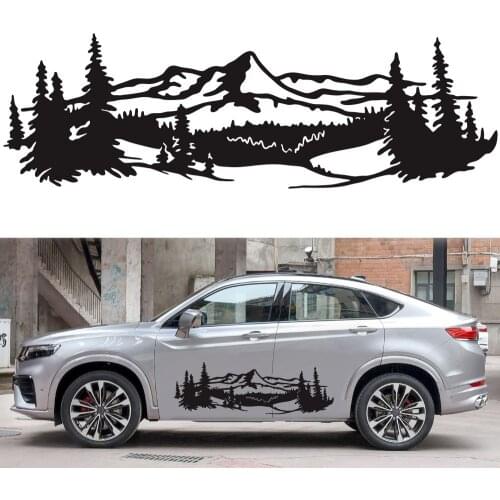 2PCS 50*150CM Car Stickers and Decals Mountain Tree Forest Graphic Vinyl Decal DIY Auto Decoration Accessories Universal