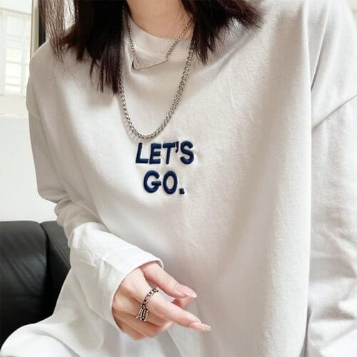 White Embroidery Long Sleeve Top Korean Fashion WomenS T-Shirt Female Vintage Clothing Blouses 2021 Kawaii Harajuku