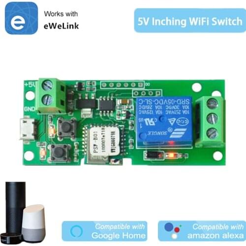 WiFi Wireless Smart Switch Inching Self-locking Relay Module,Set Inching Time from second to Hours, be applied to access control