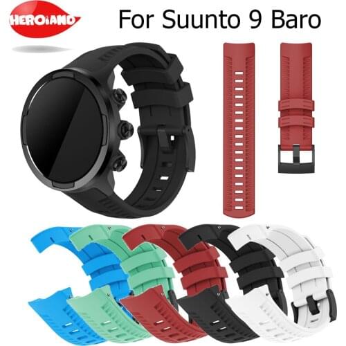Brand high quality Soft silicone watch strap For Suunto 9/9 Brao/Spartan sport baro wristband Replacement watch band Accessories