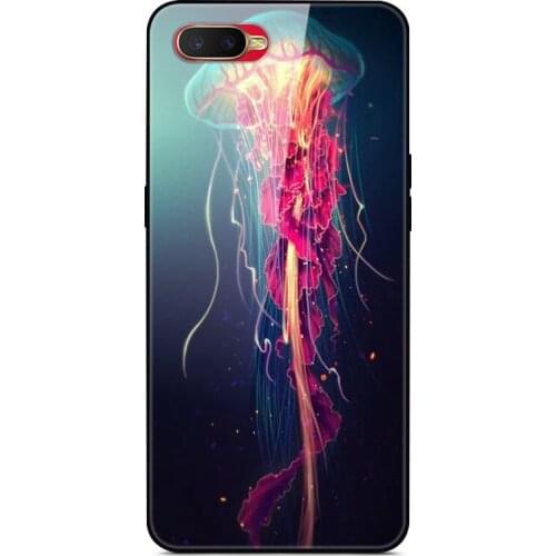 For OPPO K1 Phone Case Tempered Glass Case Phone Cover Fitness Back Bumper Series 1