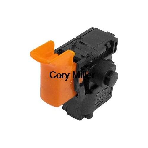 AC 250V 4A Black Case Lock On Trigger Switch for Bosch GSB 20-2RE Compact Drill