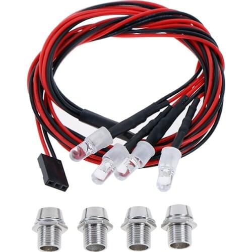 RC Car Upgrade Parts GoolRC 8 LED 5mm White/Red Color RC Car LED Light Set for REVO Slash Jato T-MAXX HSP HPI RC Cars