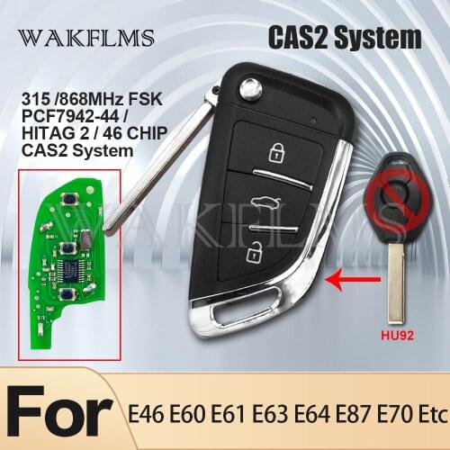 3 Buttons 315LP MHZ 315MHz 433MHZ 868MHZ PCF7942-44 Remote Key for BMW 1 3 5 6 Series X5 CAS2 System