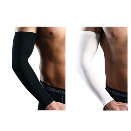 Ice Fabric Breathable UV Protection Running Arm Sleeves Fitness Basketball Sleeve Sport Cycling Outdoor Arm Warmers Cycling Cuff