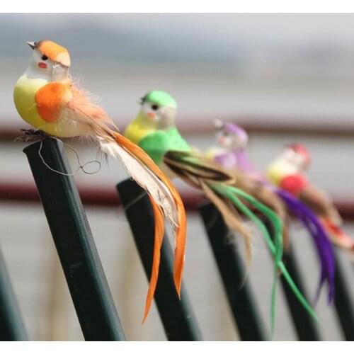 Creative Home Garden Wedding Decoration Artificial Foam Feather Simulation Bird DIY Party Crafts Ornament Props