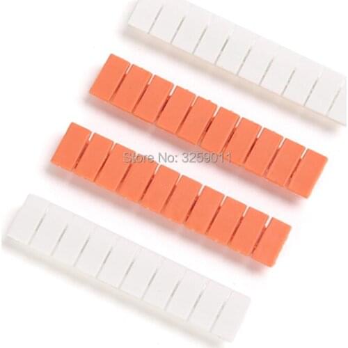 50PCS ZB8 Blank Din Rail Terminal Blocks Maker Strips Label white for UK-6N
