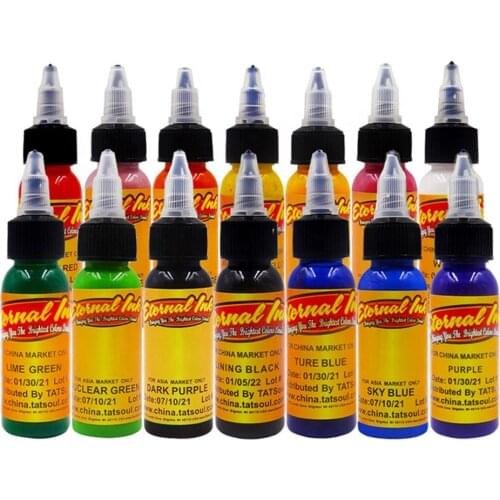 30ml Body Painting Tattoo Ink Permanent Makeup Coloring pigment Eyebrows Eyeliner Tattoo Paint Body Eternal Tattoo Ink