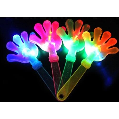 Colourful Luminous Hands Palms Flashlight LED Light Hand Clap Fluorescent Glow Claps Birthday Party Toys