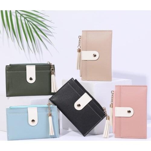 PU Leather Small Money Purses Wallets Function Card Case Card Holder Women Credit Passport Card Bag ID Coin Bag Zipper Wallet