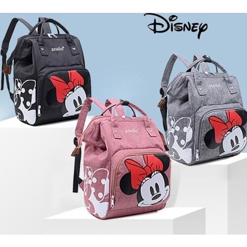 Disney Mickey Minnie Baby Diaper Storage Bag Large Capacity Baby Stroller Fashion Travel Bag Multi Function Diaper Bag Newest