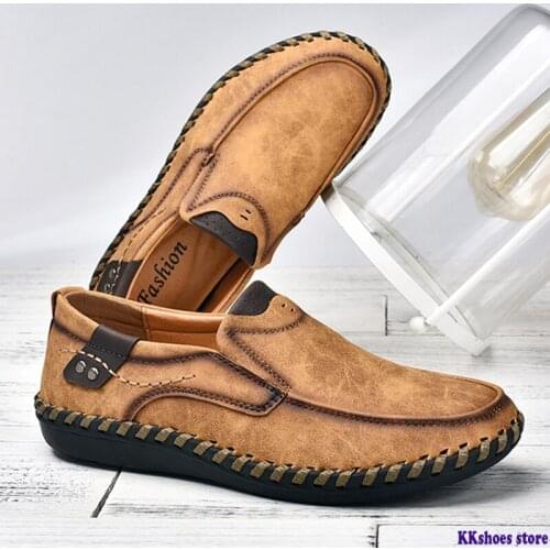 Men Casual Shoes Comfortab Leather Loafers Sneakers Men Shoes Fashion High Quality Male Leather Casual Walking Men Shoes