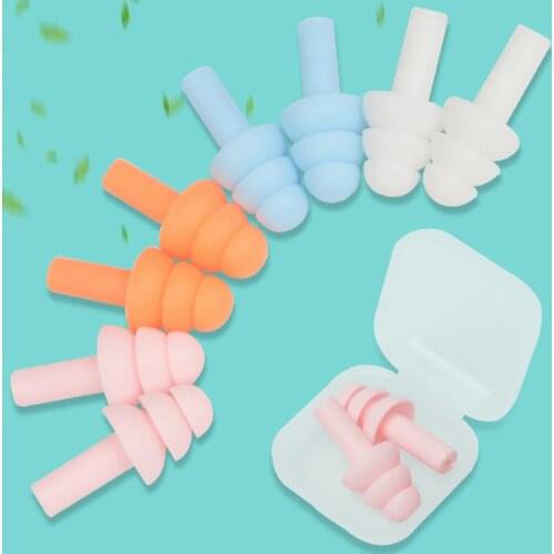 Soft Silicone Ear Plugs Insulation Ear Protection Earplugs Anti Noise Snoring Sleeping Plugs For Travel Noise Reduction