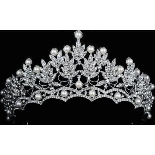 2021 new fashion Korean rhinestones wedding crown Crown Bridal Crown Wedding dress jewelry wedding headdress Pop Bridal Crown