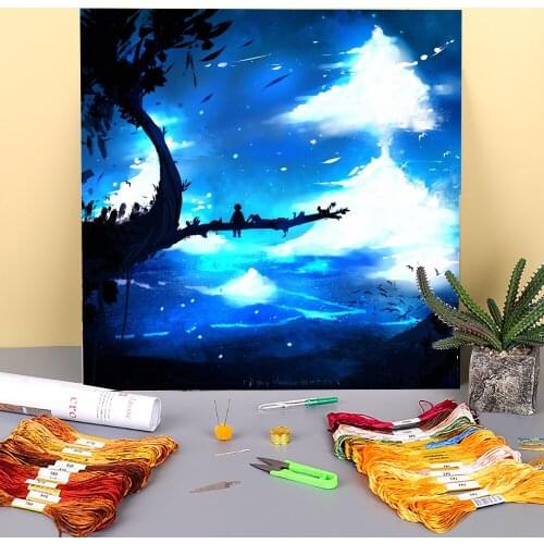 Scenery Our Secret Place Printed Fabric 11CT Cross-Stitch DIY Embroidery Kit DMC Threads Hobby Handiwork Craft Wholesale