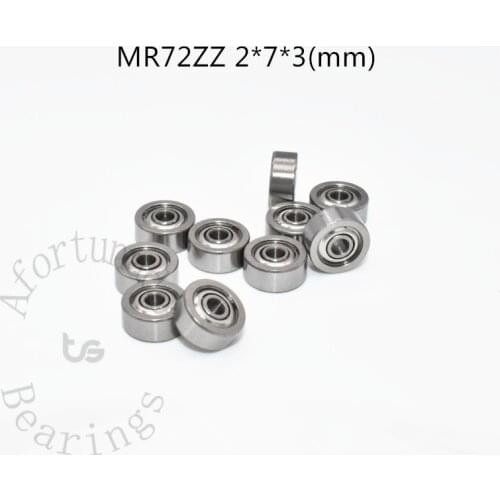 MR72ZZ 2*7*3(mm) 10pieces ABEC-5 bearing Miniature Mini Bearing free shipping MR MR72 MR72ZZ (10pcs/tube) chrome steel bearings