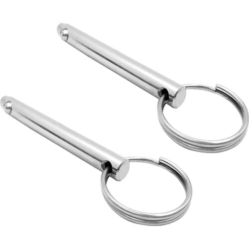 2pcs 316 Stainless Steel Boat Bimini Top Deck Hinge Quick Release Ball Pin 5/16inch Deck Hinge Marine Hardware Jaw Slide 28mm