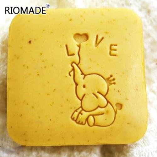 Cute Elephant Handmade Soap Stamp Animal Pattern Natural Transparent Plexiglass Soap Seal With Handle Acrylic Custom Diy