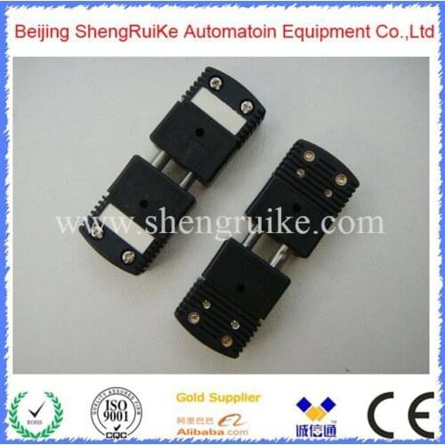 Standard Thermocouple Connector J type Black Color Flat pin Male and Female