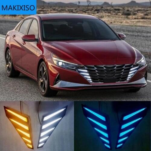 LED DRL Daytime Running Light Fog Lamp Turn Signal Light Assembly for Hyundai Elantra 2020 2021
