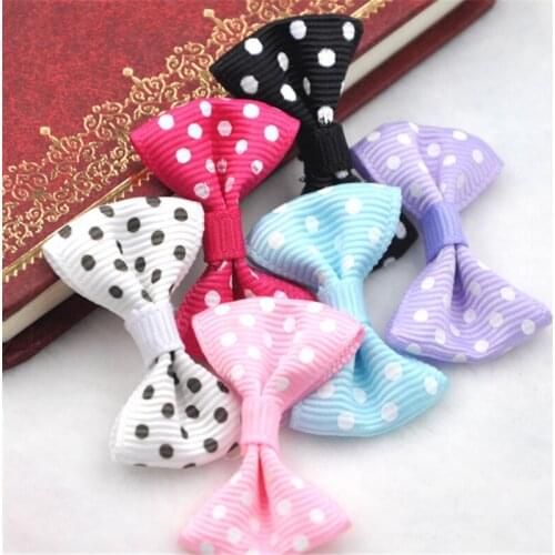 U pick 20pcs satin ribbon bows flowers for Appliques Crafts Wedding A28