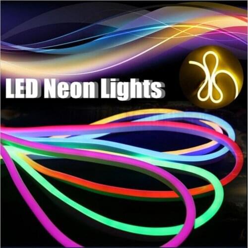 8mm "D"type Outdoor tiny LED Lighting Flex LED Neon Light SMD 2835 120leds/m LED Strip Light Waterproof IP68 DC12V with adapter