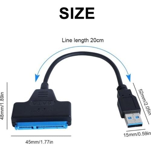 USB 3.0 SATA Cable Sata To USB 3.0 Adapter 2.5 Inch Hard Drive 22 Pin Cable