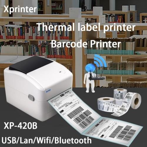 Xprinter 100mm Width High Speed Bluetooth USB Pos Barcode Sticker Printer Machine Thermal Shipping Label Printer for Mobil 420B