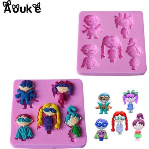 Girl Shape Cookies Liquid Silicone Mold Cake Chocolate Molds Pastry Pudding Ice Cube Mould Wedding Decoration DIY Baking Tools