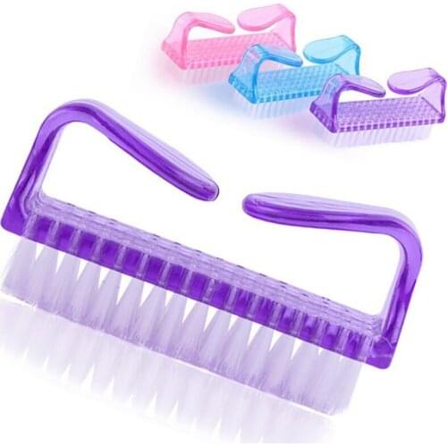 1PC Soft Nail Brushes Remover Dust Powder Nail Art Brush Makeup Tools Manicure Pedicure Nails Care Cleaning Brush Polishing Tool