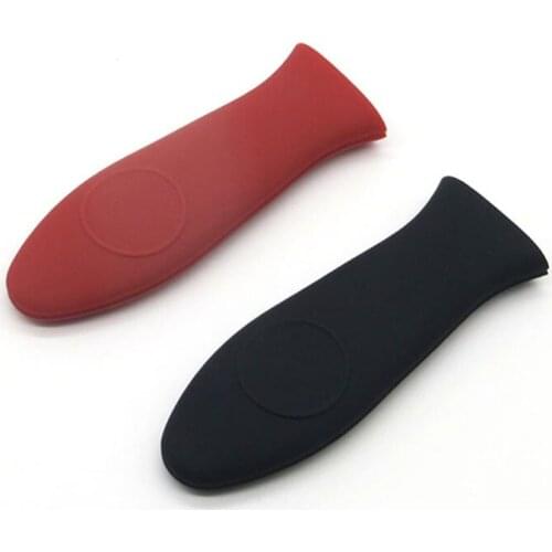 100pcs Silicone Insulation Sleeve Cast Iron Skillet Holder Cover Non Slip Protection Burn Proof Handles ZA6640