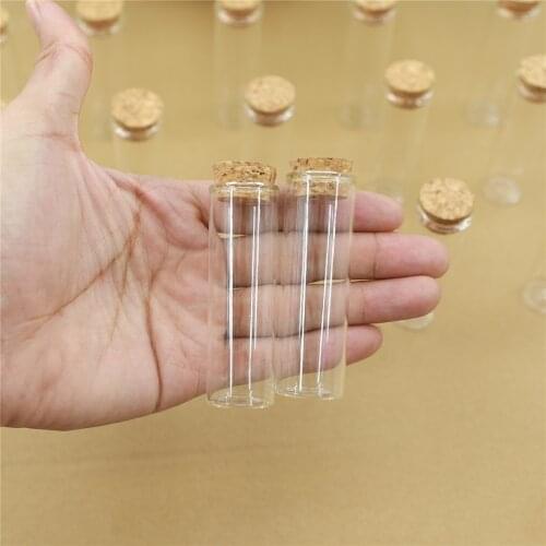 24 Pieces 15ml 22*70mm Glass Jars Bottles Test Tube Stopper Spice Cork Bottles Container Small DIY Jars Tiny Vial Bottle glass