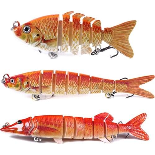 3pcs 8cm/10cm/12.5cm Sinking Wobblers Fishing Lures Multi Jointed Swimbait Hard Bait Fishing Tackle For Bass Isca Crankbait