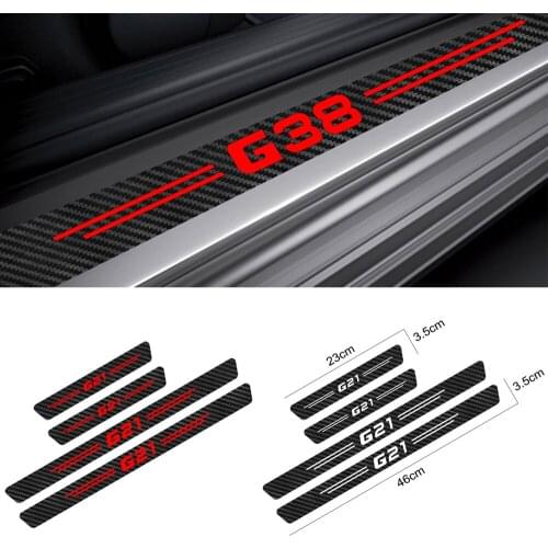 4pcs Car Door Sill Stickers Decals For BMW G01 G02 G06 G08 G11 G12 G15 G16 G20 G21 G22 G23 G30 G31 G80 G82 G83 Auto Accessories