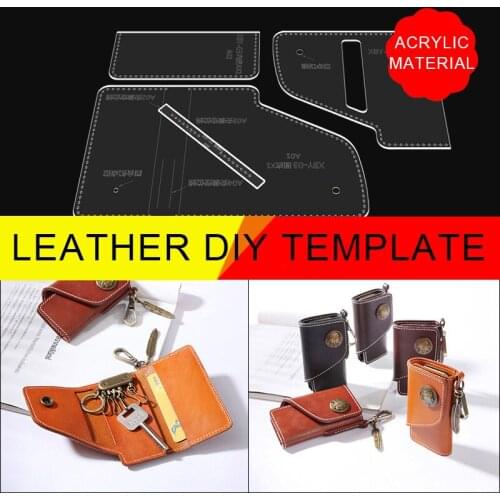 Acrylic Layout Drawing Design Template Key Case Wallet Drawing Model Diy Handmade Leather Mold
