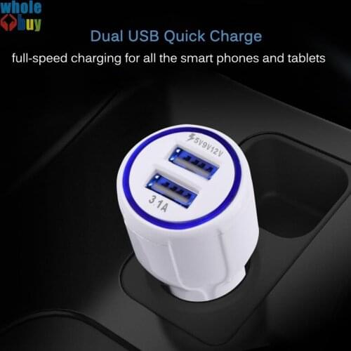 Quick Charge 3.0 Car Charger For Mobile Phone Dual Usb Car Charger Qualcomm USB Fast Mini Usb Car Charger 200pcs/lot