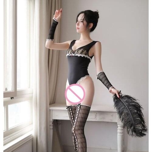 Women Sexy Costumes Erotic Transparent Lingerie Bodysuit Lace Teddy Babydoll Bodystockings Adult Lenceria Mujer Sexy Underwear