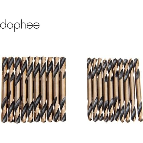 Dophee 5.2/4.2mm Dia HSS Double Ended Twist Drill Bits Tools Set Power Tools High Speed Steel Woodworking Drilling Tools 10pcs