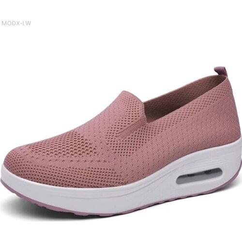 Air cushion thick bottom comfortable breathable mesh fashion sports shoes outdoor non-slip running casual shoes new hot sale