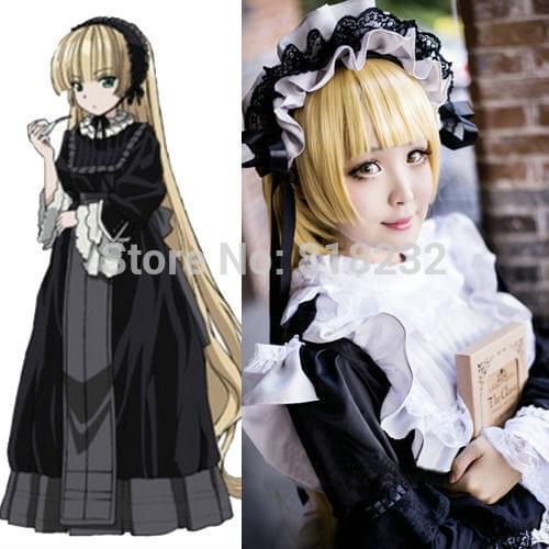 GOSICK Victorique De Blois Formal Maid Full Long Dress Uniform Outfit Anime Cosplay Costumes