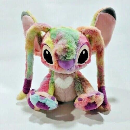 Disney Lilo and Stitch Toy Rainbow Colorfu Iridescence Angel 624 Plush Toy Stuffed Dolls 30cm