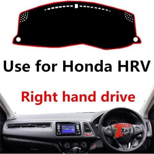 Taijs Right hand drive Car Dashboard Cover Dash Mat for Honda HRV 2014 2015 2016 2017 2018 2019 Easy Clean Carpet 3 Colors