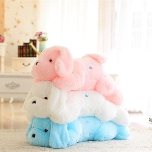 Cute 50cm Creative Light Up LED Teddy Dog Stuffed Animals Luminous Plush Toy Colorful Glowing Pillows Christmas Gift for Kids